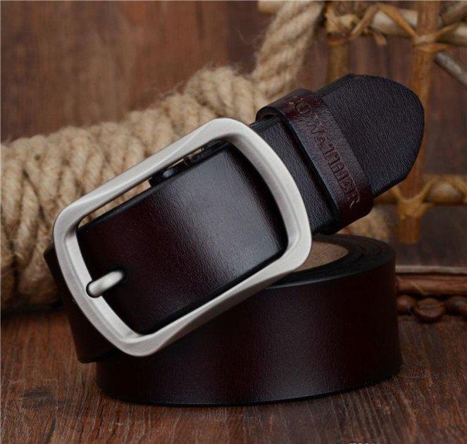 Ремень кожаный Cowather 115 см Коричневый (1044983)