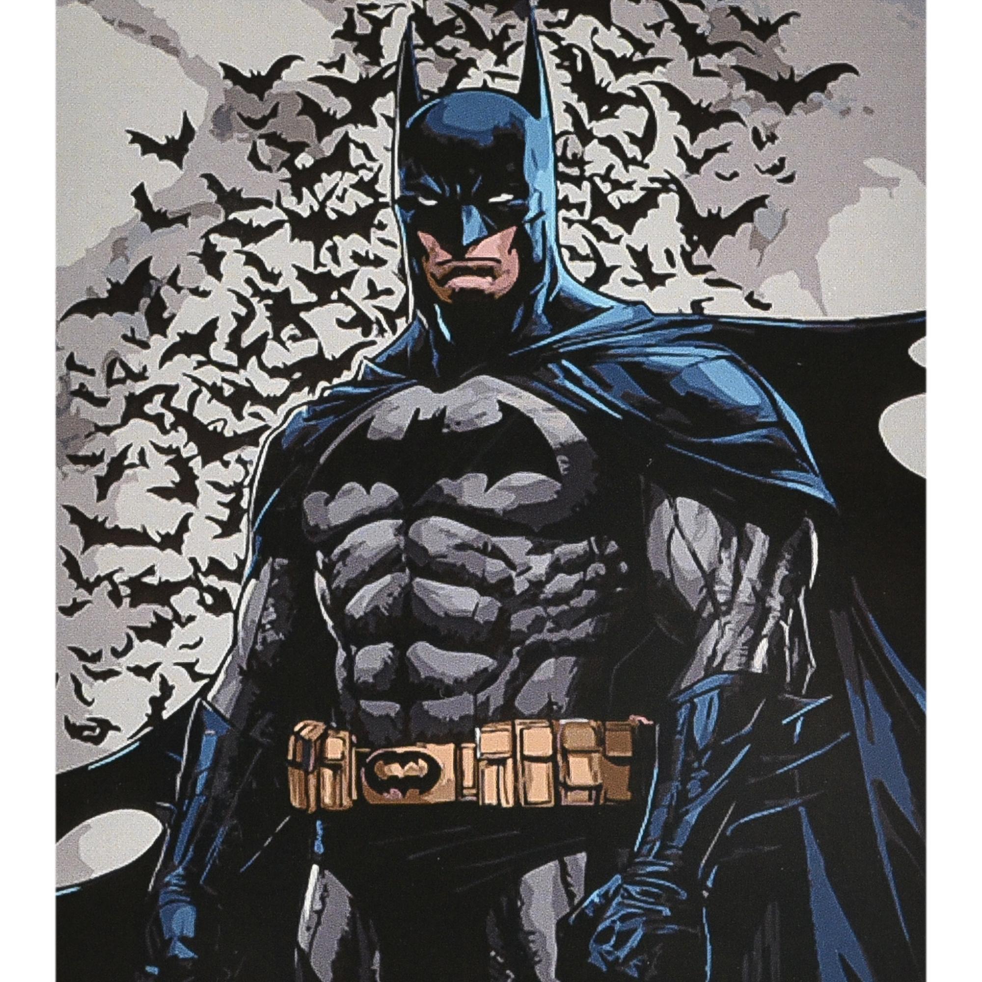 Картина по номерам Strateg Премиум Герой в накидке с лаком и уровнем 40x50 см (Str-VA-4627)