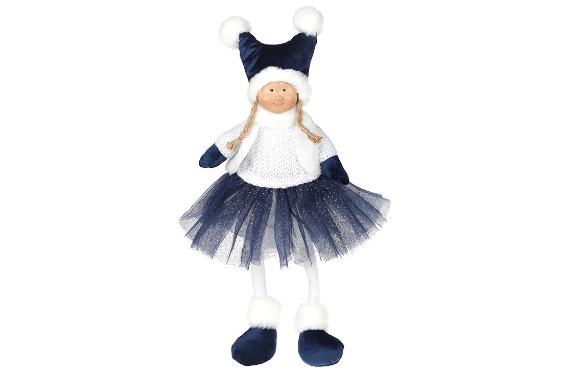 Мягкая игрушка новогодняя BonaDi сидящяя Девочка (910-245)