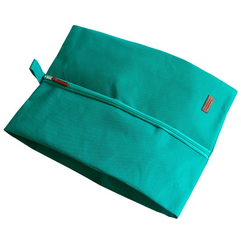 Об'ємна сумка-пильник для взуття на блискавці Лазур (HO-02-lazur)