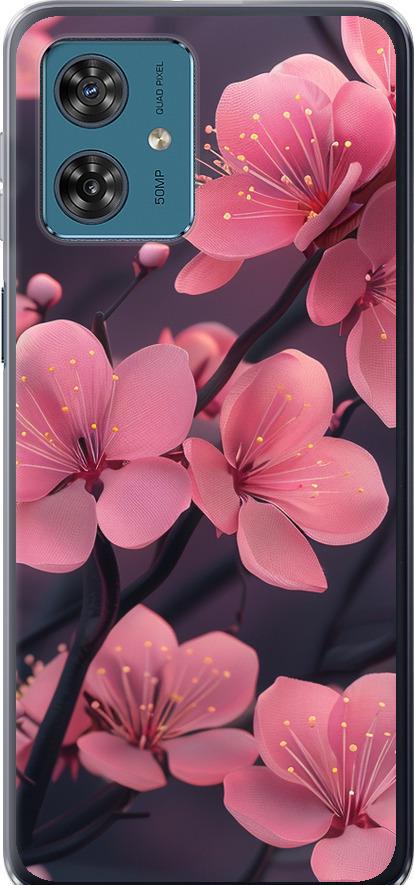 Чехол на Motorola Moto G54 Пурпурная сакура (6075u-3339-42517)