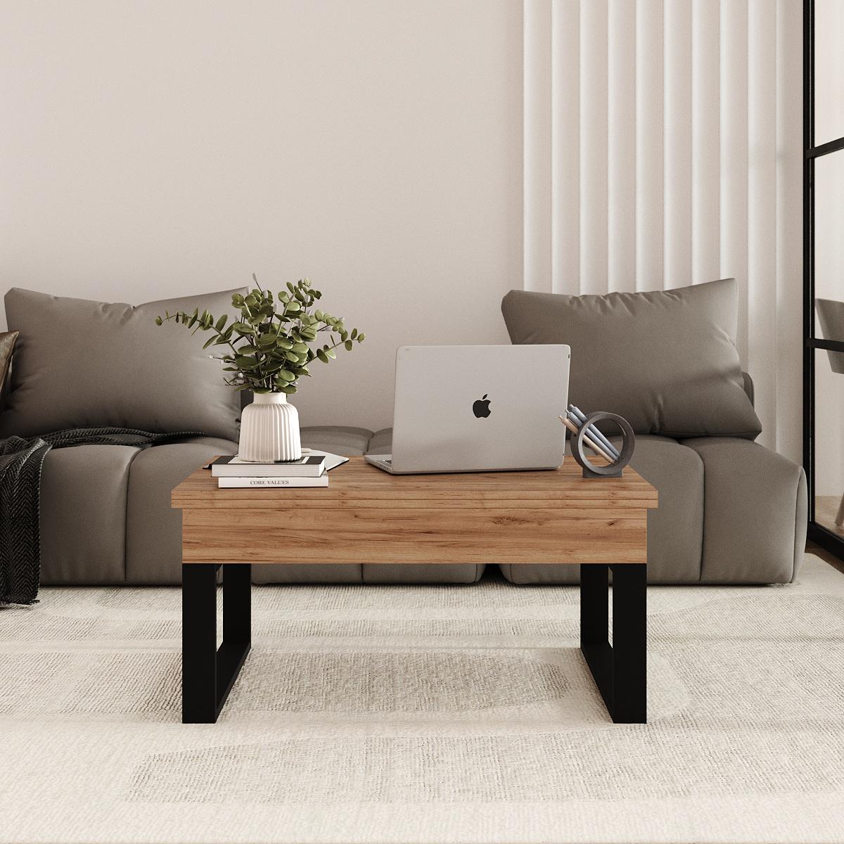 Журнальний стіл-трансформер S-Fly 880x466x600 мм Дуб крафт золотий (TB33120000030) - фото 4 Журнальний стіл-трансформер S-Fly 880x466x600 мм Дуб крафт золотий (TB33120000030) - фото 4