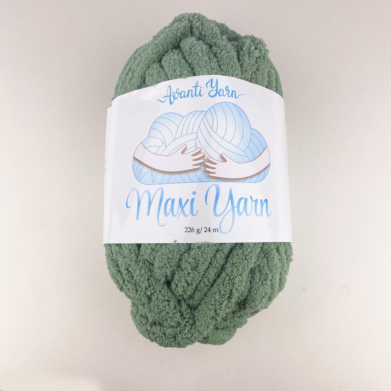 Пряжа Avanti Maxi Yarn мікрополіестер для в'язання руками Хакі №17-6319 (2899982256)