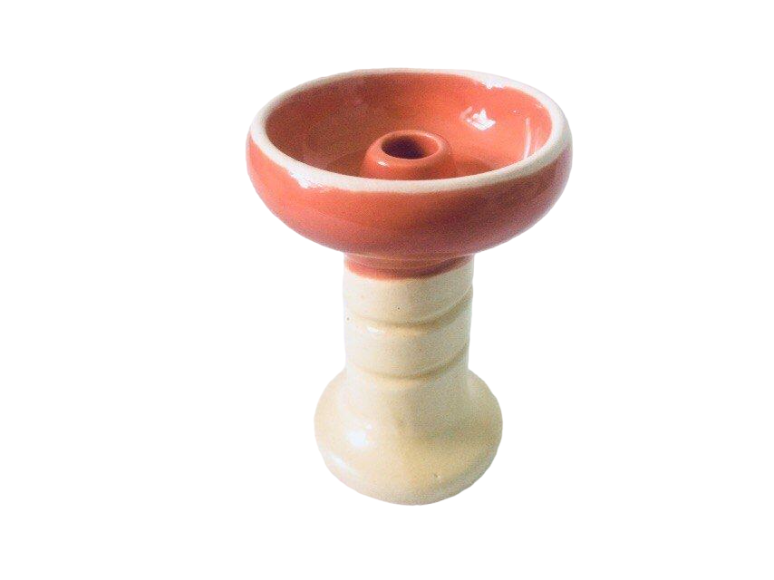 Чаша для кальяну глиняна Harmony Фанел глазурована Жовтий/Жовтогарячий (1511)