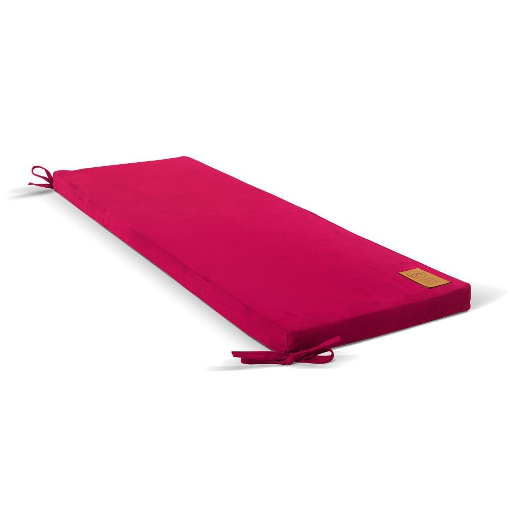Подушка поролонова на лавку SanchoBAG Велюр 120х80x5 см Raspberry Red (pom-1014-sb305-19)