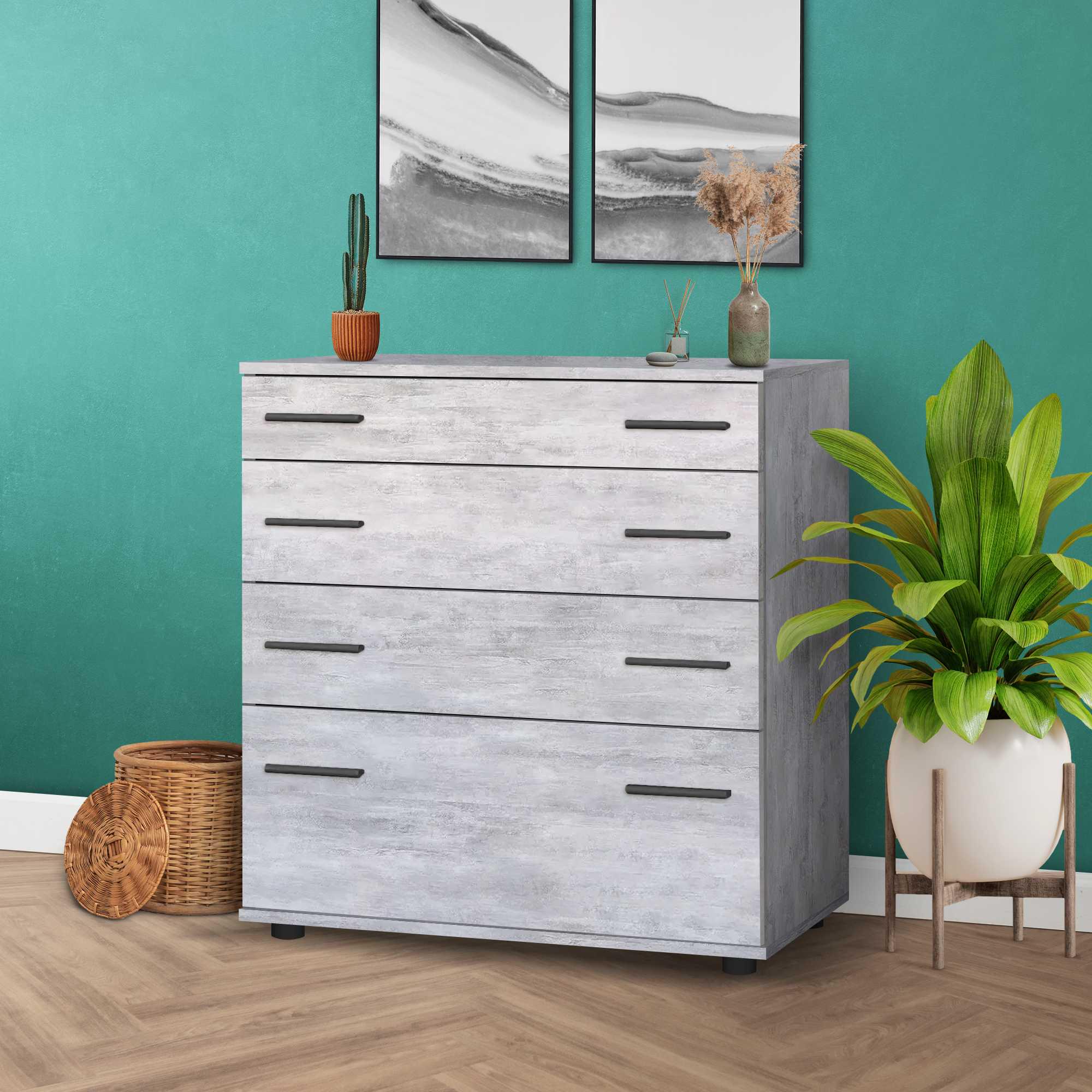 Комод із висувними шухлядою та дверцятами Бетон (О-2а) - фото 3 Комод із висувними шухлядою та дверцятами Бетон (О-2а) - фото 3