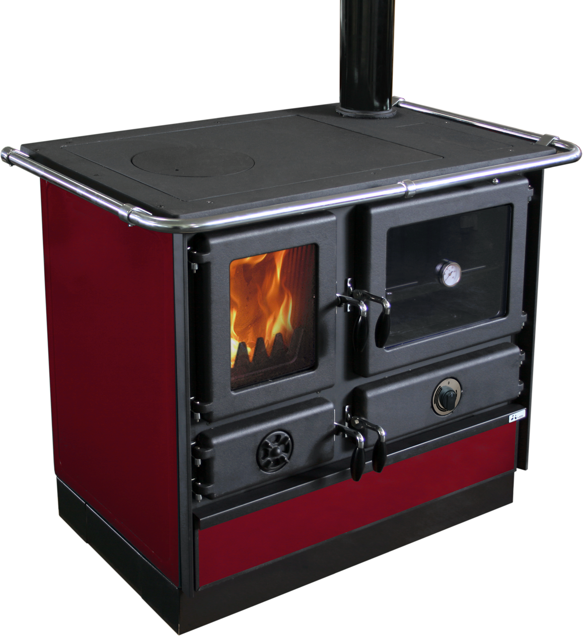 Піч опалювально-варильна із водяним контуром MBS Thermo MAGNUM R 14 кВт Бордовий (CNT00007565)