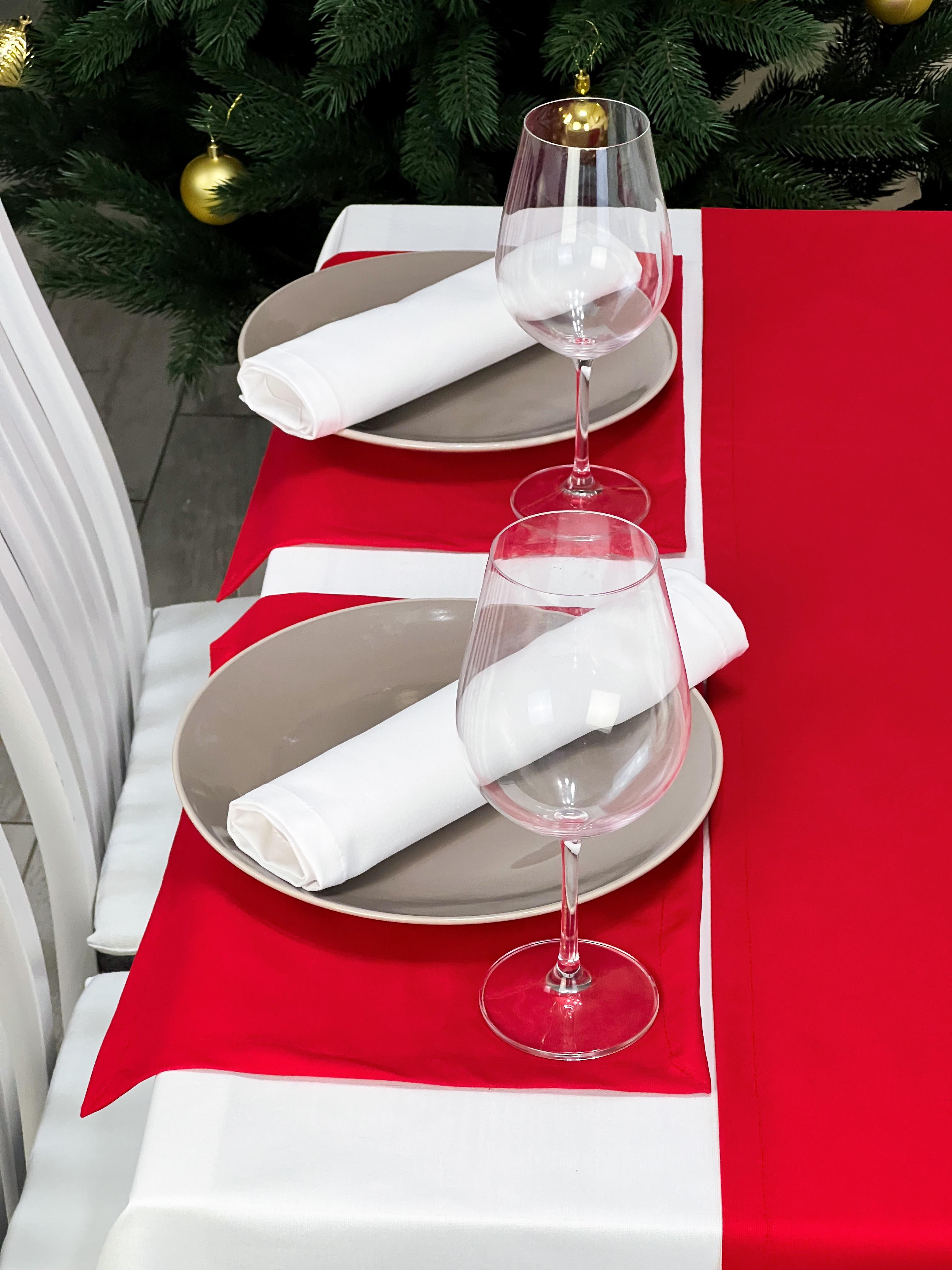 Комплект салфеток ефлоновых новогодних 30х40 см 4 шт. Красный (812-95-1) Комплект салфеток ефлоновых новогодних 30х40 см 4 шт. Красный (812-95-1)