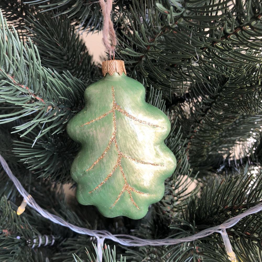 Игрушка елочная формованная Дубовый Лист - фото 3 Игрушка елочная формованная Дубовый Лист - фото 3
