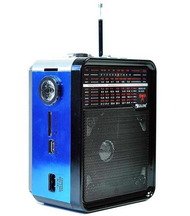 Радіоприймач Golon RX-9100 з функцією ліхтаря Синій (3077)