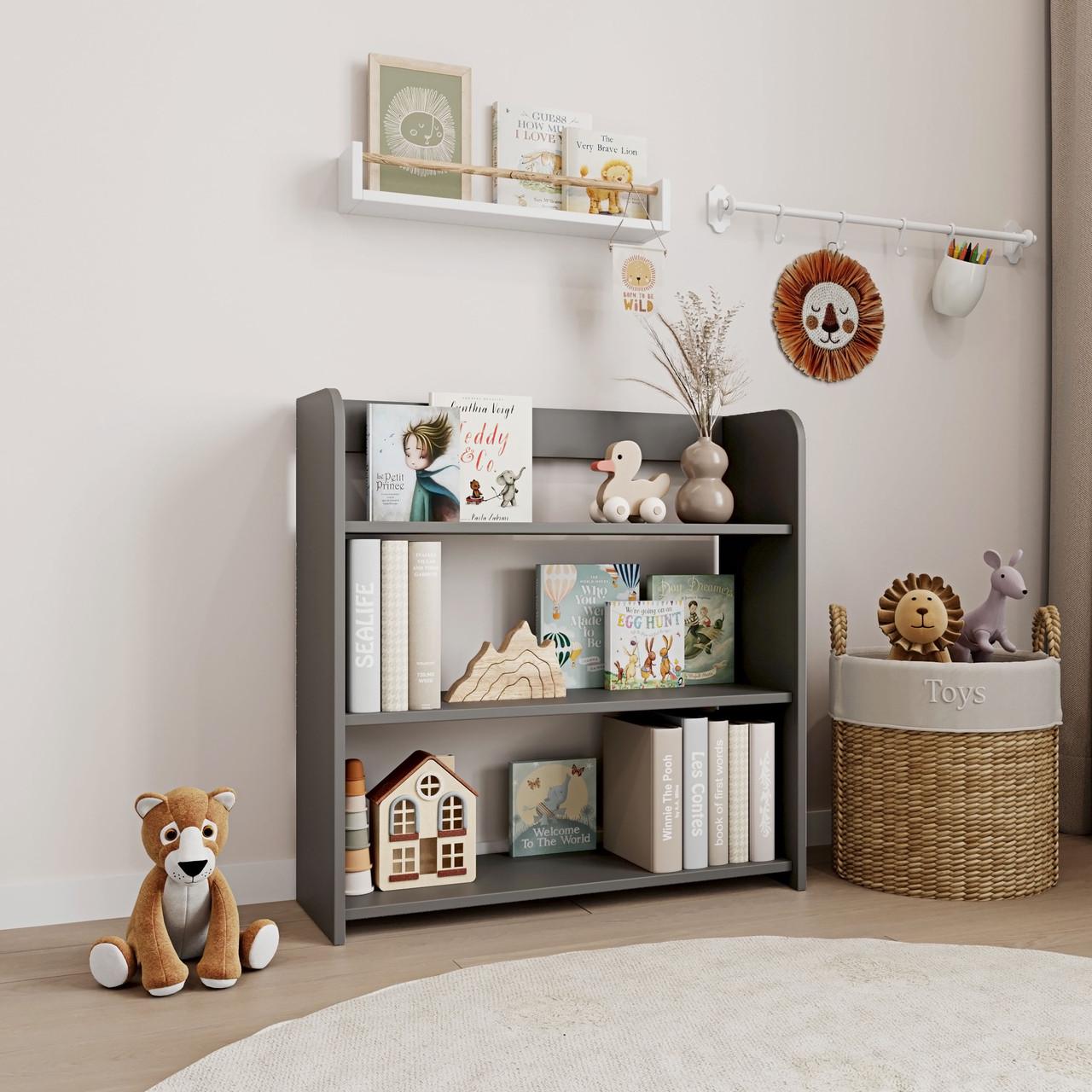 Полка напольная DP-3 детская на 3 секции 750х246х760 мм Антрацит (22092294)