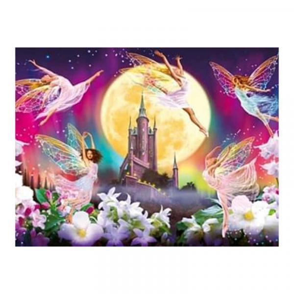Алмазна мозаїка TK Group Казковий замок і феї 40х30 см з рамкою в коробці (GB72013-mt)
