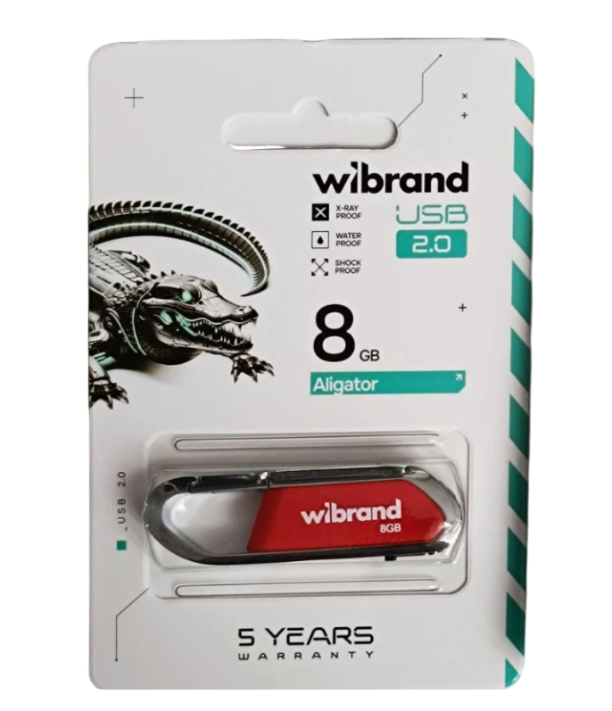 Флеш-память USB Flash 2.0 Wibrand Aligator WI2.0/AL8U7DR 8Gb Dark Red (2530333424)