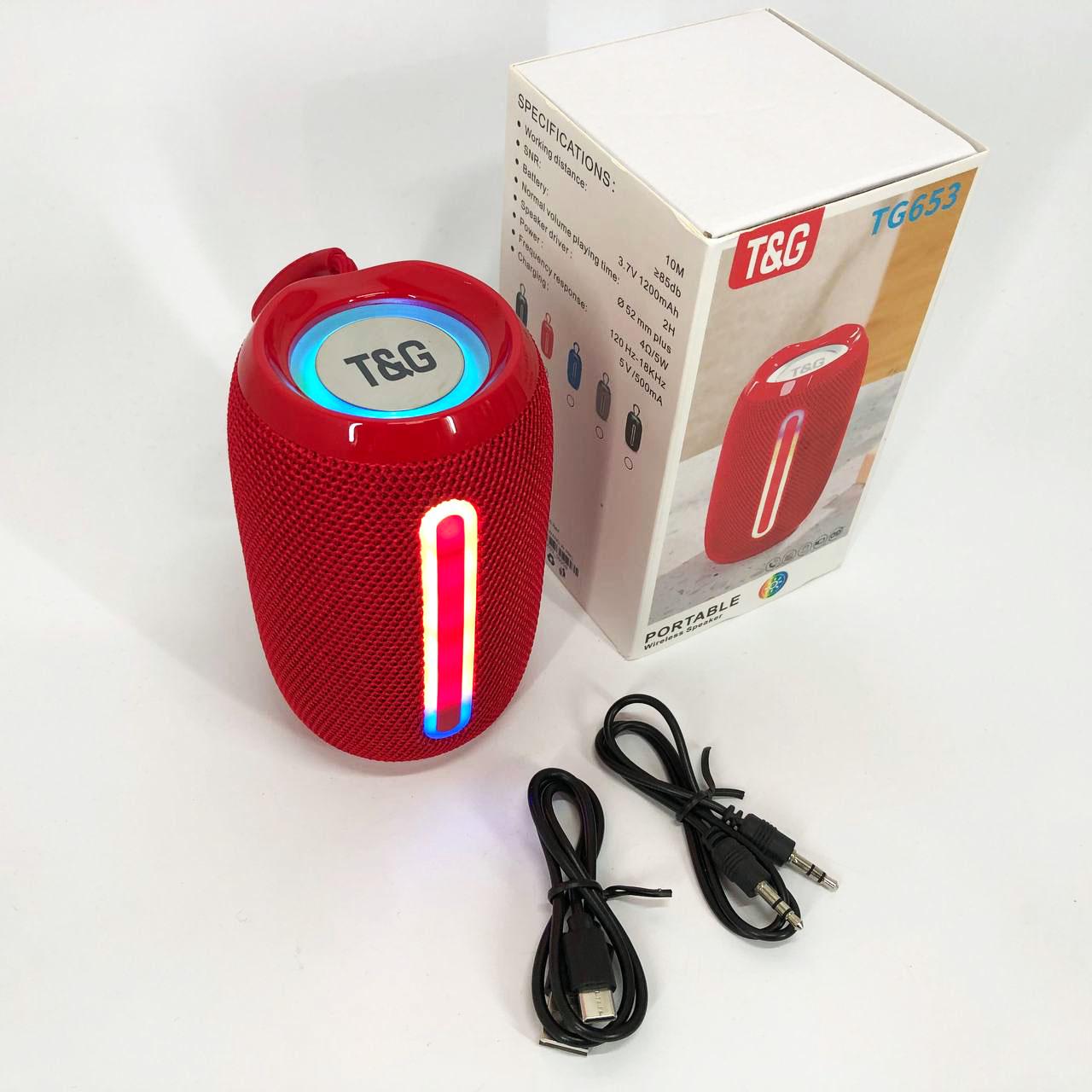 Портативна колонка Bluetooth TG653 USB з ремінцем Червоний - фото 4 Портативна колонка Bluetooth TG653 USB з ремінцем Червоний - фото 4