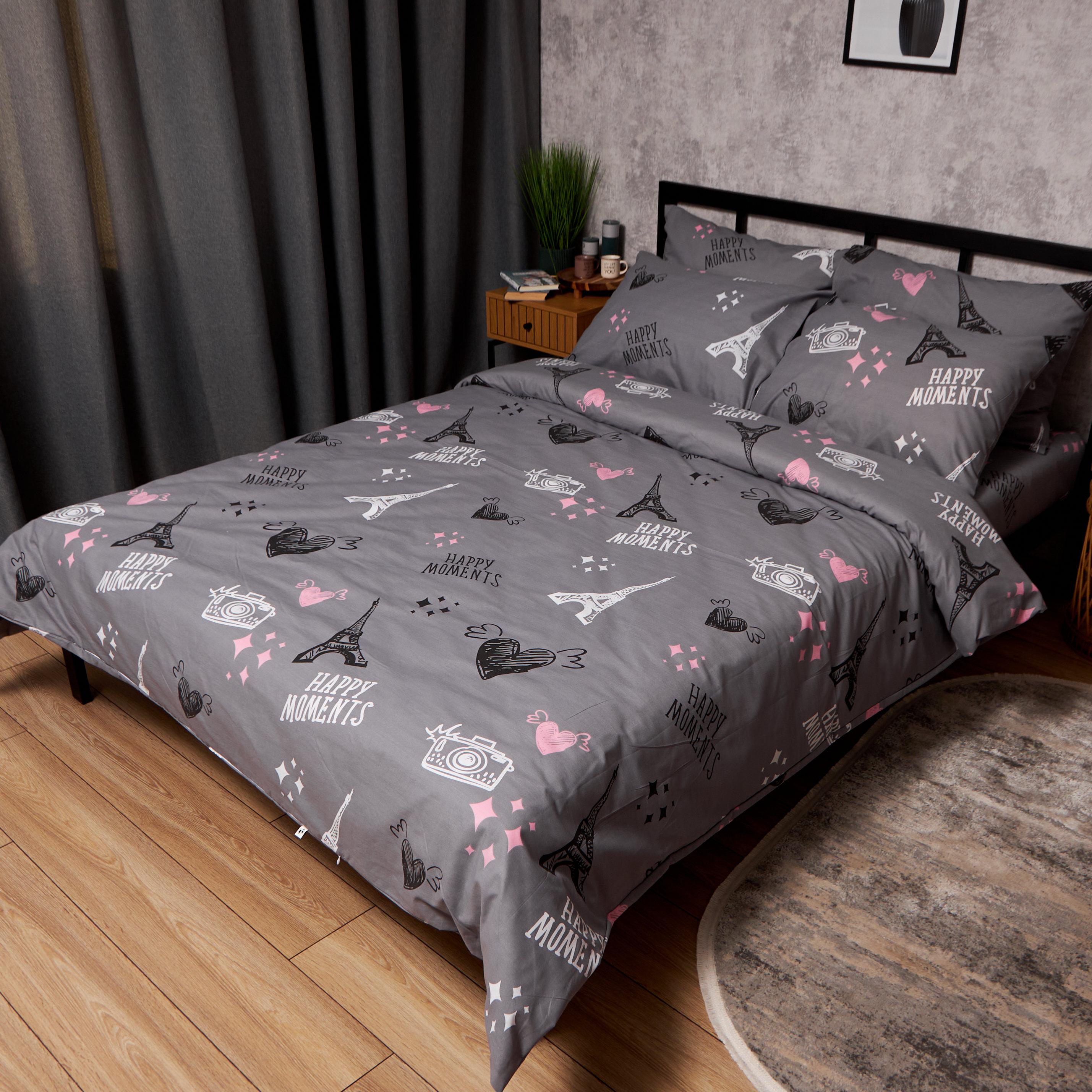 Комплект постельного белья Moon&Star бязь Gold Люкс Paris Moments king size наволочка 2 шт. 220x240 см (MS-820009557)