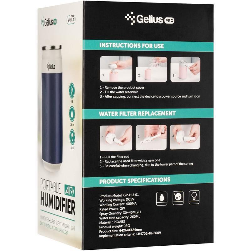 Зволожувач повітря Gelius Pro Portable Humidifier AIR Plus GP-HU01 портативний - фото 3