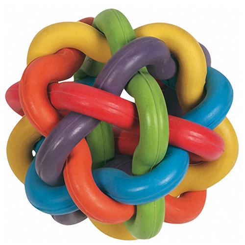 Игрушка для собак Flamingo Ball Colors Мяч плетеный 10 см Разноцветный