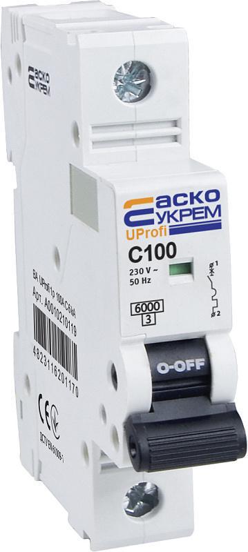 Автоматический выключатель модульный АСКО-УКРЕМ UProfi 1р 100А C 6 kА (A0010210119)