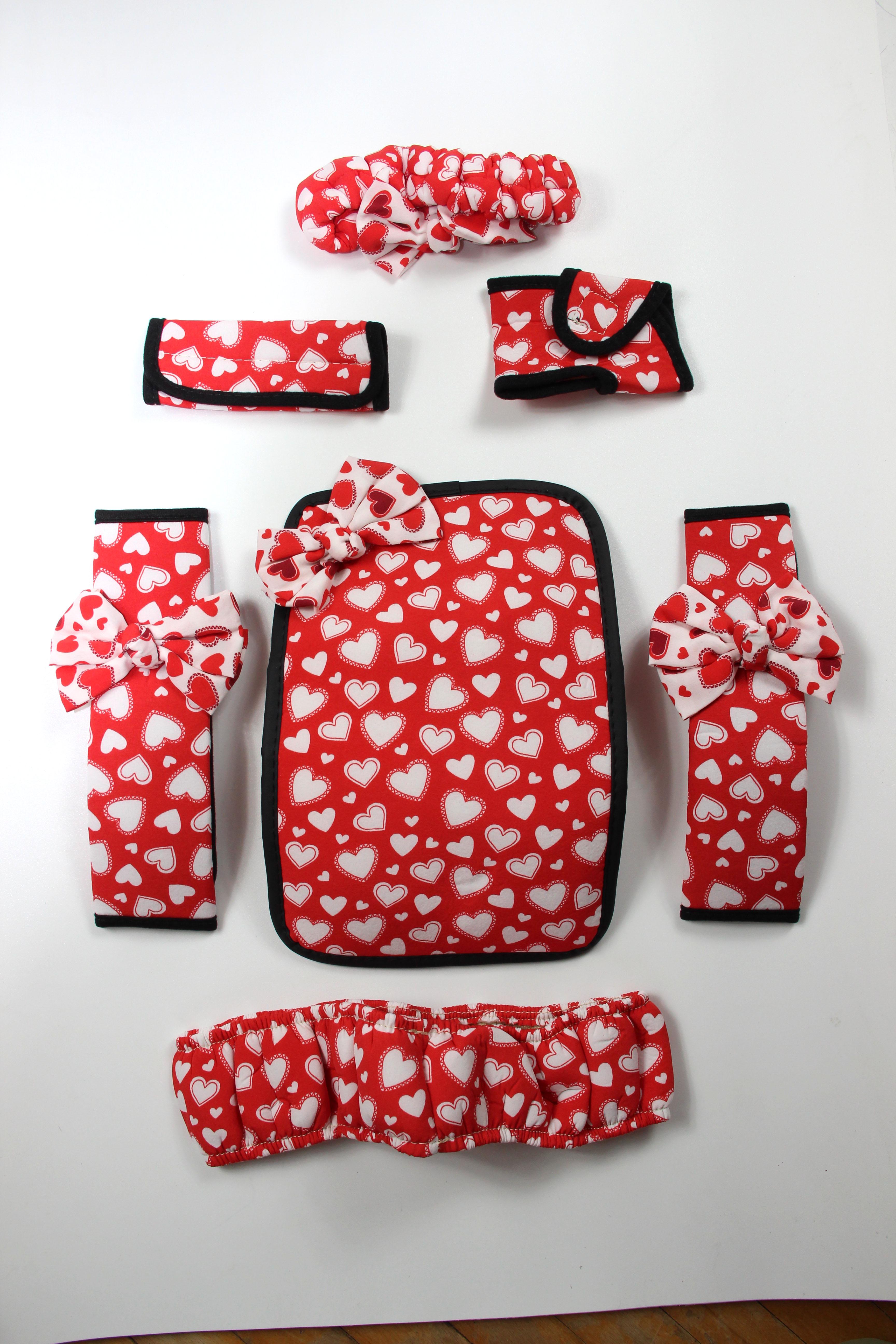 Комплект аксессуаров для декора авто Amazon x003cyzi9f Сердечки one size Красный