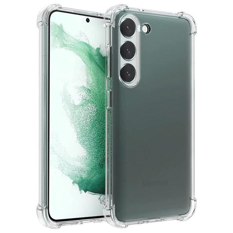 Противоударный TPU чехол GETMAN Ease logo усиленные углы Full Camera для Samsung Galaxy S23+ Бесцветный (прозрачный)