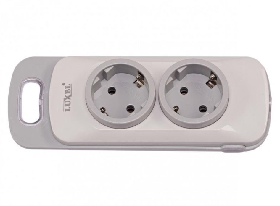 Колодка Luxel Nota 2 розетки с заземлением (4111)