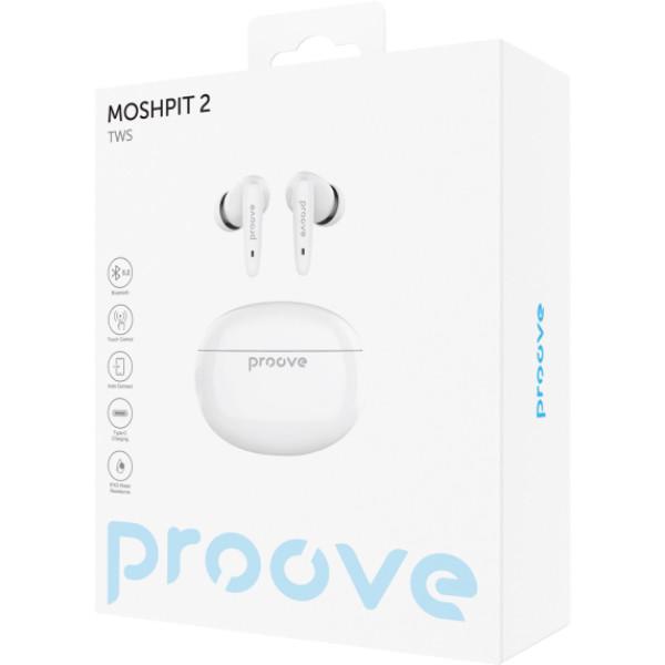 Наушники беспроводные Proove MoshPit 2 TWS Bluetooth/Type-C White (TWMP20010002) - фото 4