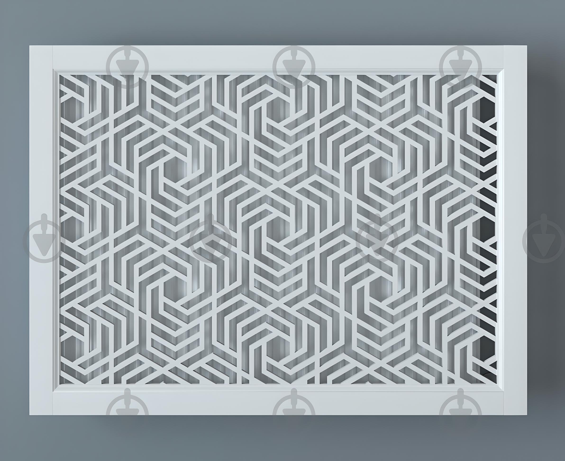 Экран-решетка декоративная на батарею отопления R83-F70 Белый (26498876) - фото 2 Экран-решетка декоративная на батарею отопления R83-F70 Белый (26498876) - фото 2