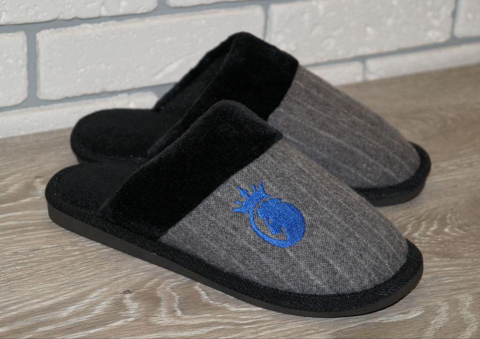 Тапочки комнатные Elmob 42/43 р. 26 см Черный (30349-4243)