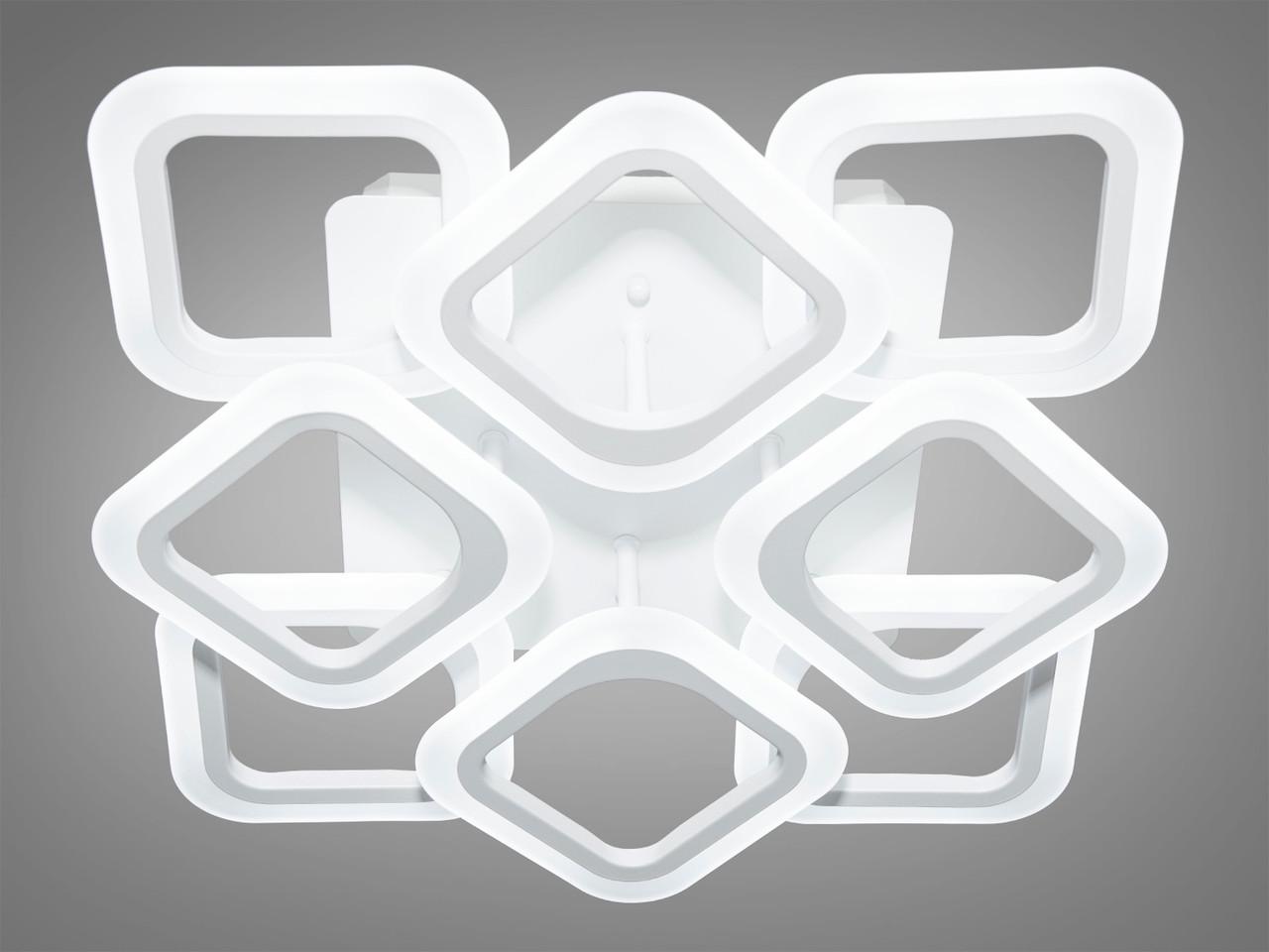 Люстра LED в детскую с диммером AS8060-4+4WHDIM-LS 80W на 12 м2 Белый (1869388970) - фото 2