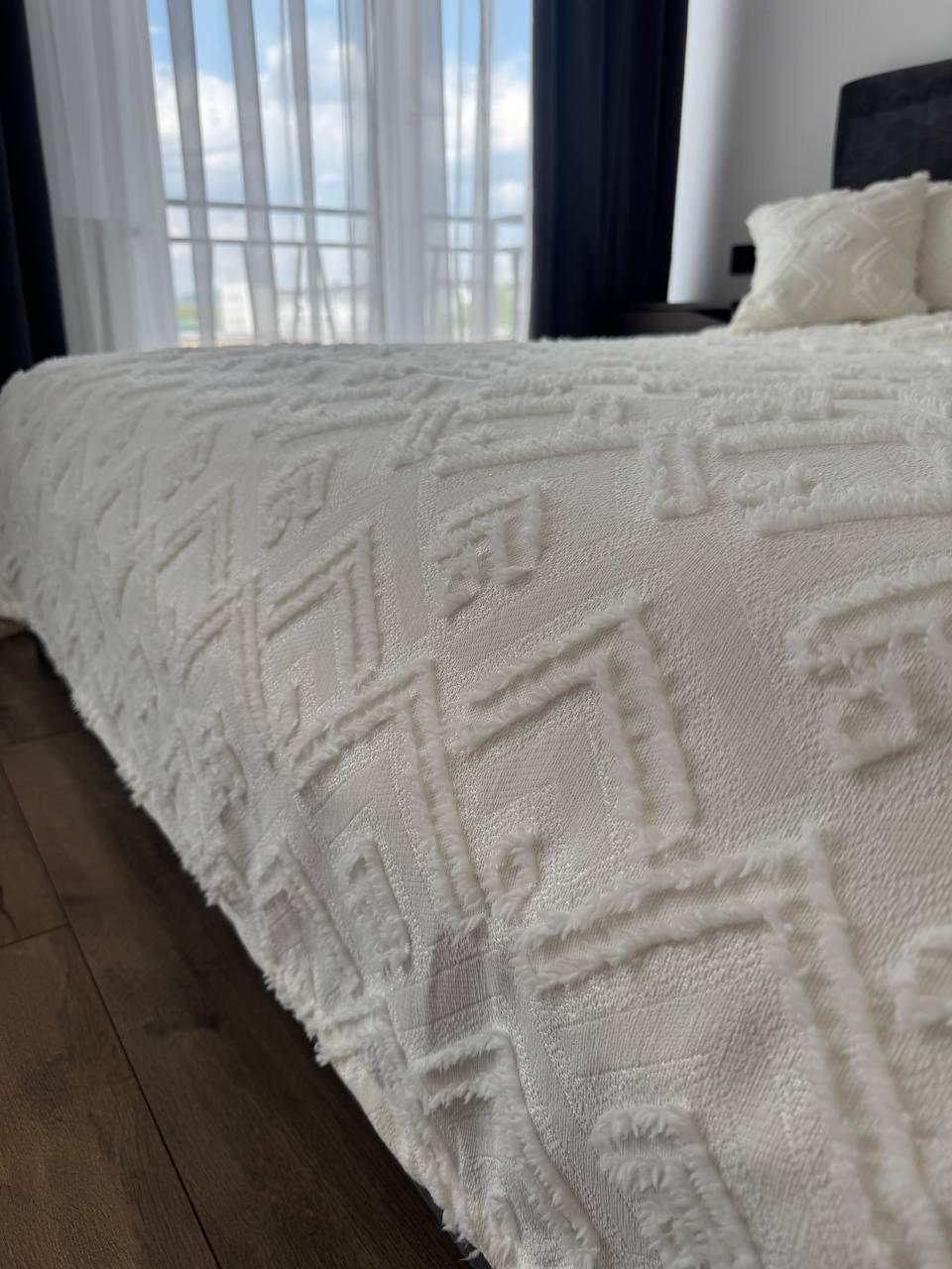 Покривало Бйорк 140x250 см Молочний (23743-2-140х250cm) - фото 4 Покривало Бйорк 140x250 см Молочний (23743-2-140х250cm) - фото 4