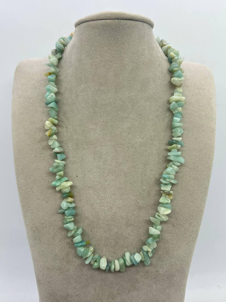 Бусы амазонит 45 см Зеленый (11713(б))