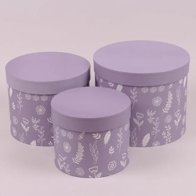 Комплект коробок для цветов Flora Серый 3 шт. (38261) - фото 1 Комплект коробок для цветов Flora Серый 3 шт. (38261) - фото 1