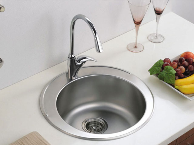 Мойка кухонная Aqua-World SALERNO 510 мм нержавейка декор 0,8 мм правая - фото 2