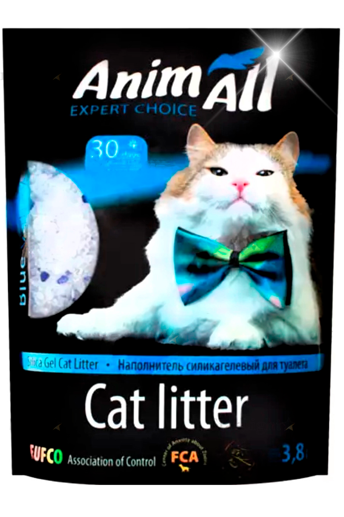 Наполнитель для котов AnimAll cиликагелевый 3,8 л 3 шт. Blue (338087350)