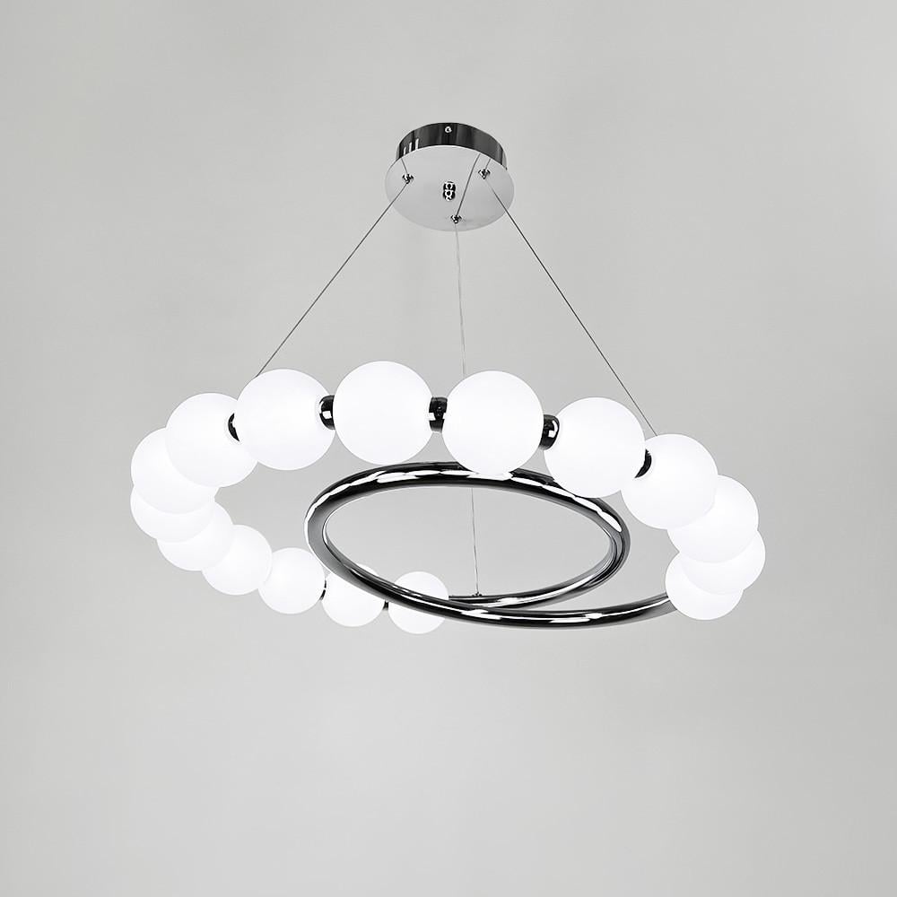 Люстра підвісна із білими кульками Ø 60 см (F 603-600 CH) - фото 5