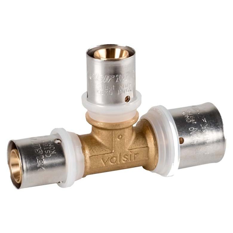 Пресс-тройник Valsir Pexal Brass 26 3,0x20 2,5x20 2,5 мм (VS0170841)