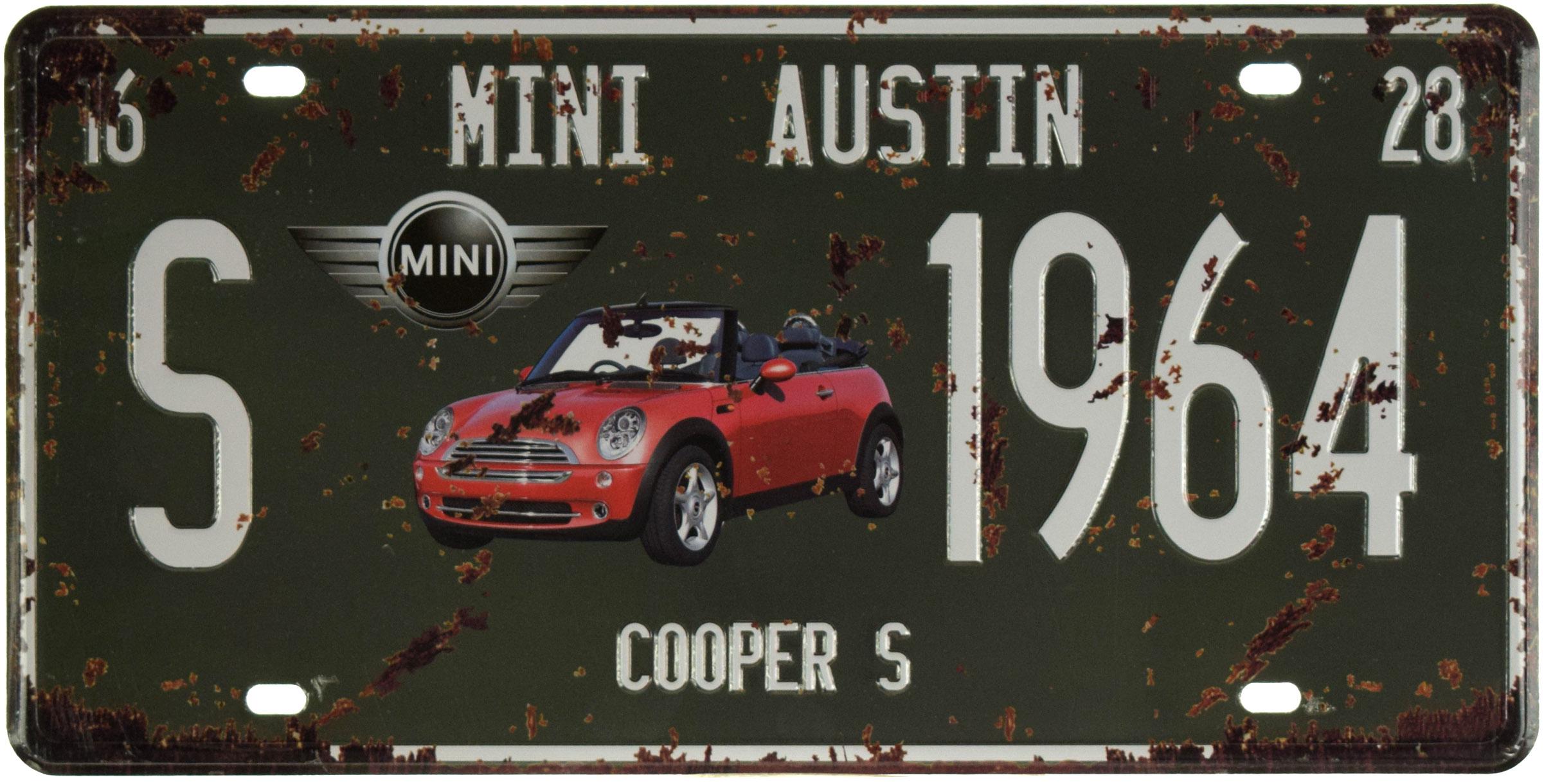 Табличка металева Mini Cooper S S 1964 15x30 см Табличка металева Mini Cooper S S 1964 15x30 см