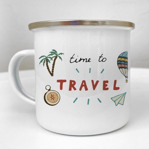 Кружка металлическая Camper "Time to travel" 250 мл (KRM_23S125)