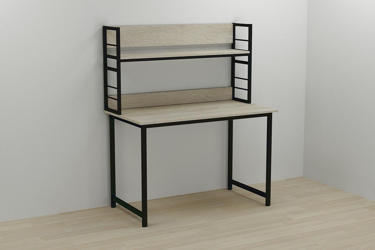 Надстройка для стола Ferrum-decor Линкольн ДСП 60x100x28 см Черный/Сонома (LIN0004)