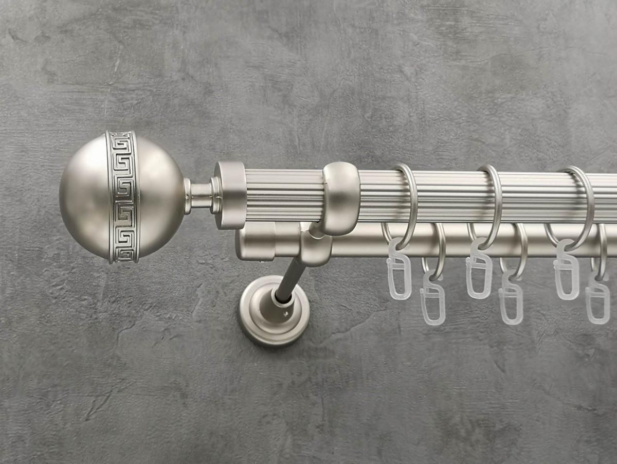 Карниз Quadrum Таврика рифлена штанга подвійний відкритий 25/19 мм 400 см Сатин (264769891)