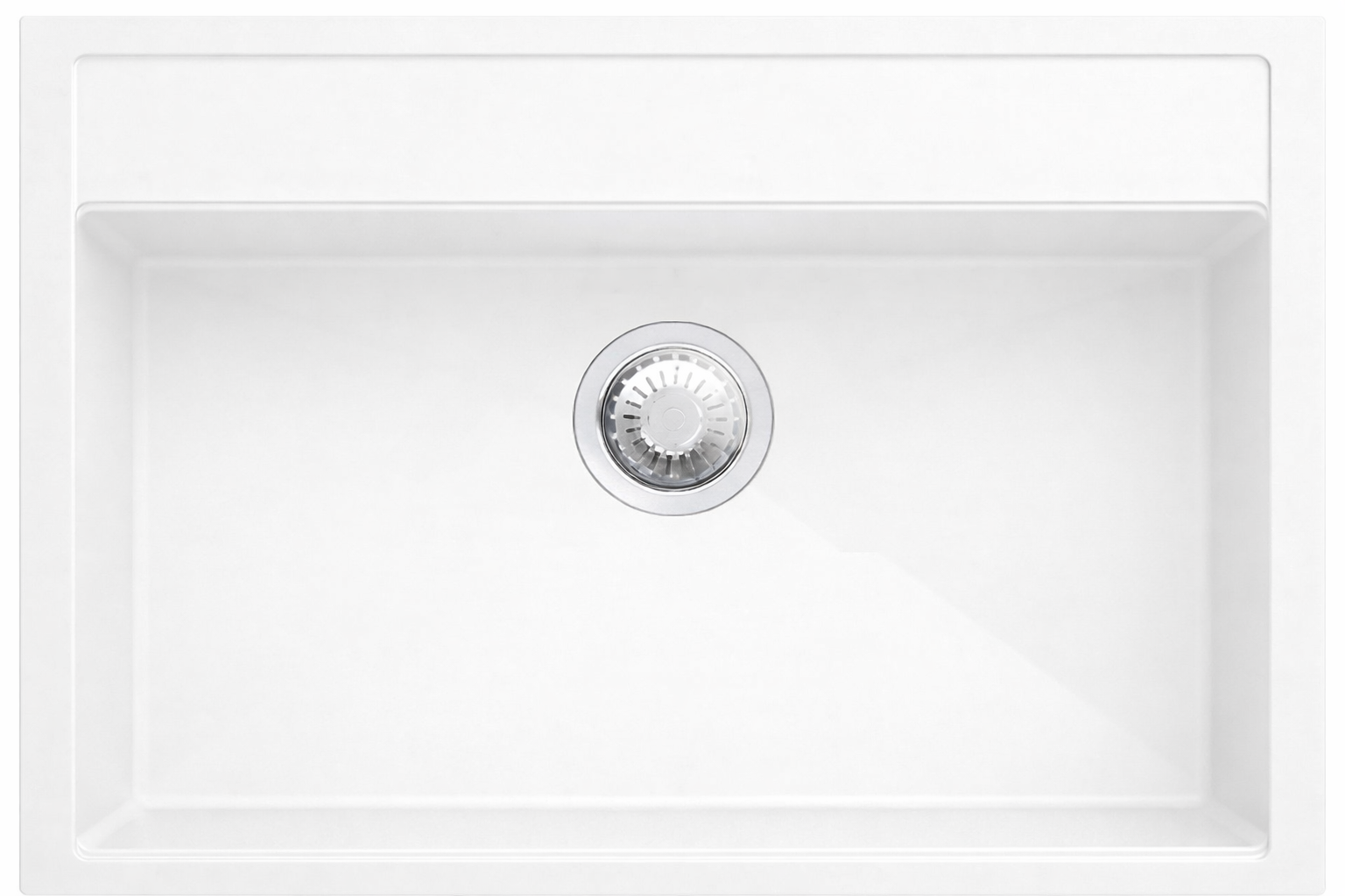 Мийка для кухні Quadro гранітна 61x51 см Alpine White (8221.301.1638)