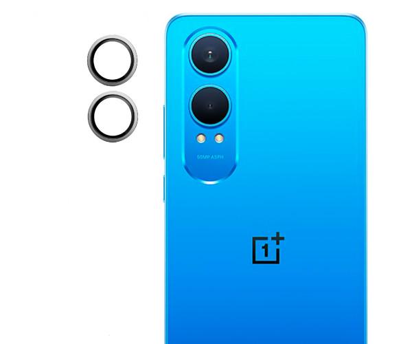 Защитное стекло с рамкой CD Pattern для OnePlus Nord CE4 Lite на заднюю камеру Серебряный