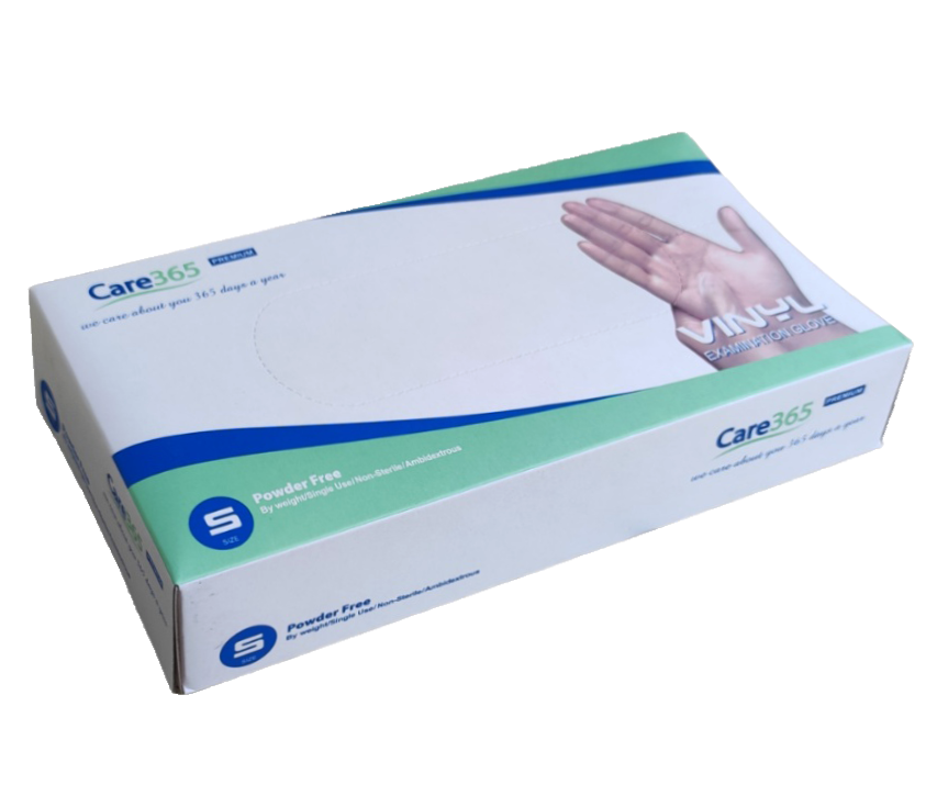 Перчатки виниловые S 100 шт. (3085)