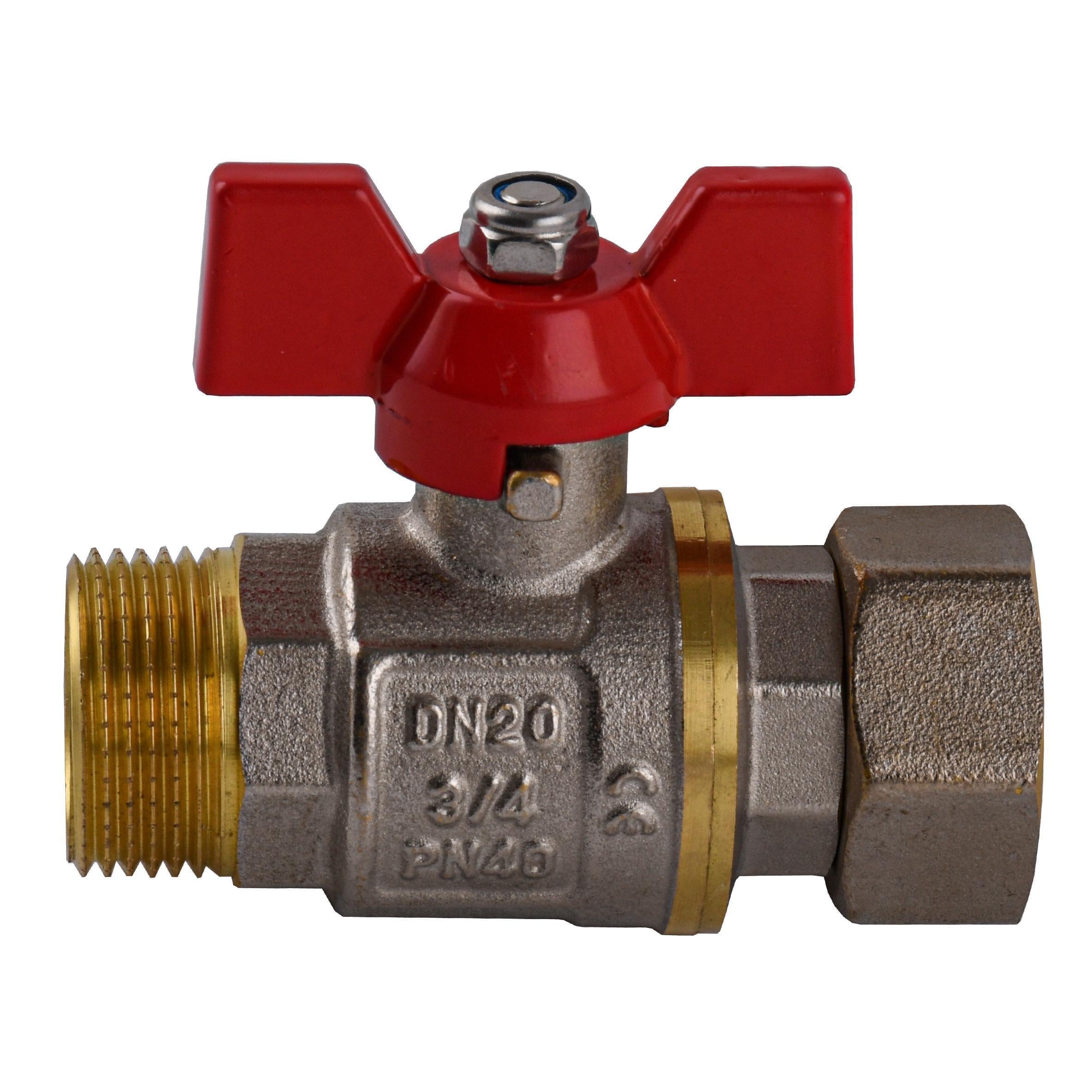 Кран кульовий прямий з накидною гайкою SOLOMON 3/4" ЗВ PN40 V5003-S (000031954)
