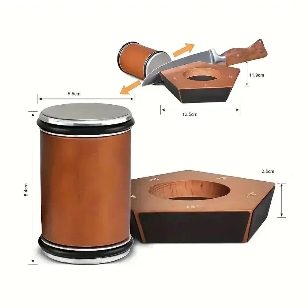 Точилка пятигранная магнитная Rolling knife sharpener toor Коричневый (22667038) - фото 6