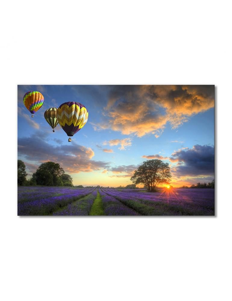 Картина модульная Полет воздушных шаров на закате 1 модуль 70x105 см