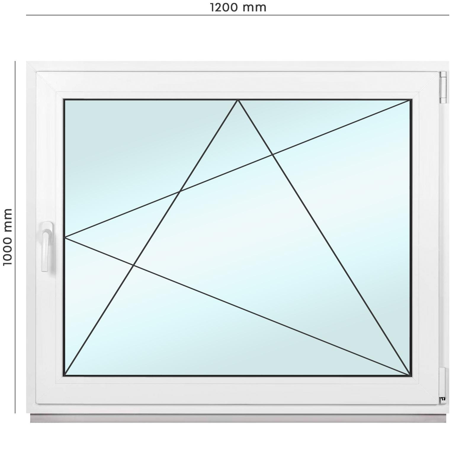 Вікно металопластикове Framex поворотно-відкидне з правим відкриттям 1200х1000 мм Білий - фото 2