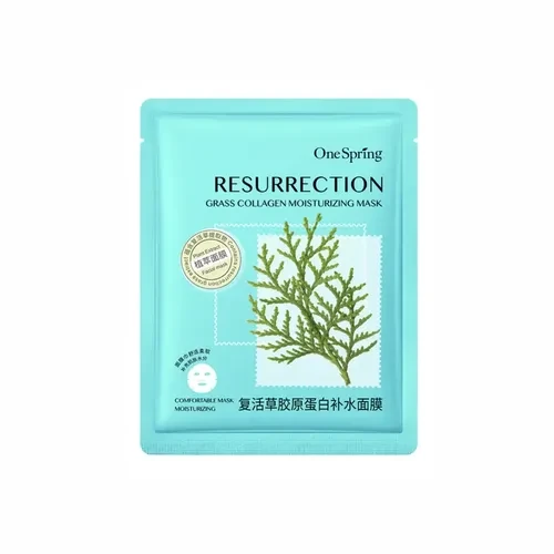 Маска для лица тканевая OneSpring Resurrection Grass Collagen Moisturizing Mask 25 мл (27302972)