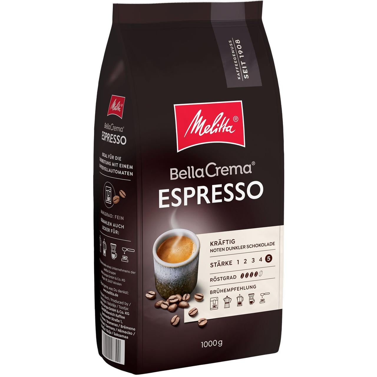 Кофе в зернах Melitta BellaCrema Espresso 1 кг (1752011498) Кофе в зернах Melitta BellaCrema Espresso 1 кг (1752011498)