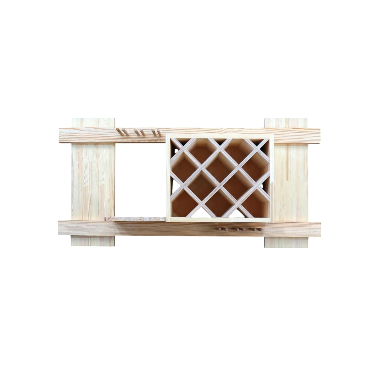 Полка для вина настенная из дерева Майбара Бланже (ПНК-007901)